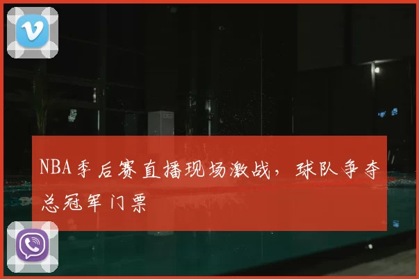 NBA季后赛直播现场激战，球队争夺总冠军门票
